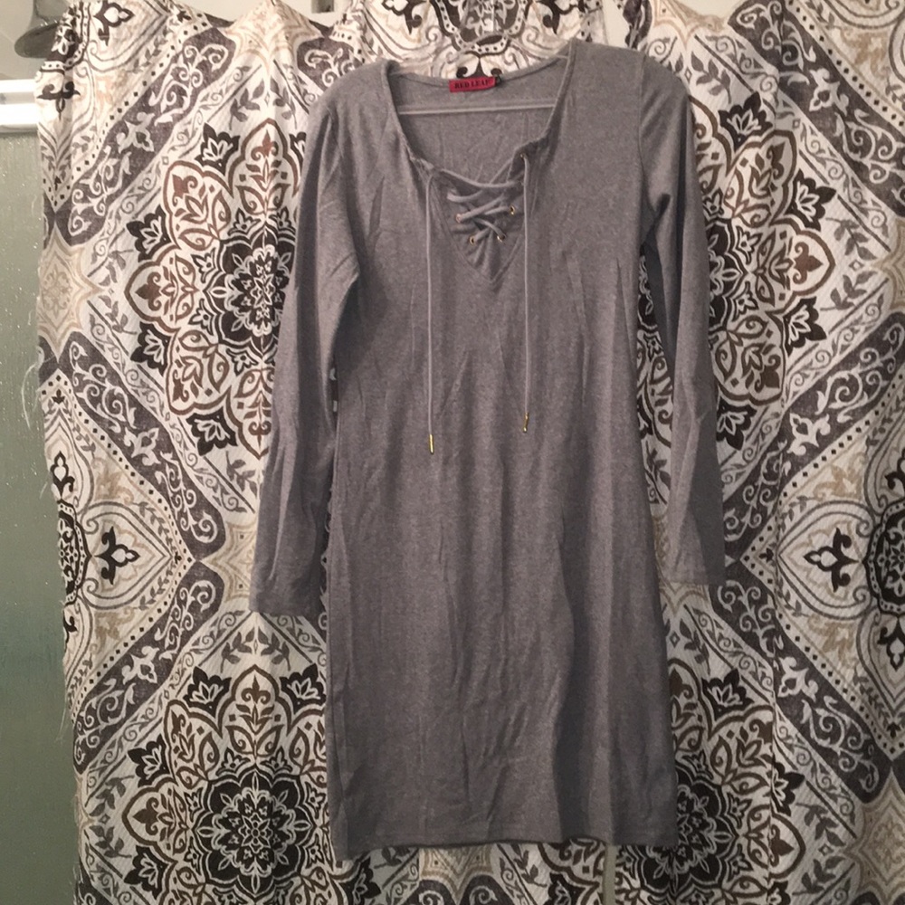 Grey long sleeve dress